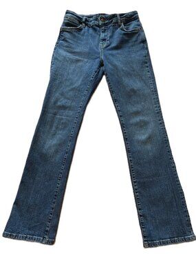 Western Classic Cowgirl Tecovas High Rise Straight Leg Blue Jeans Women's 28